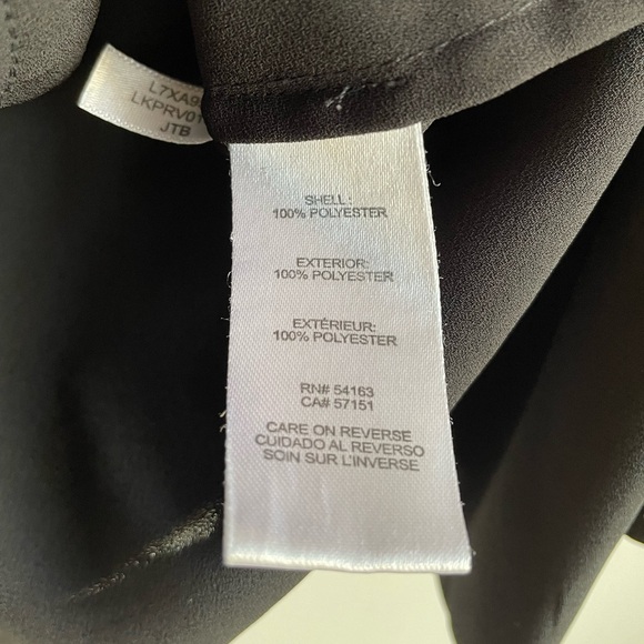 Karl Lagerfeld Paris Black Ruffle Trim Blouse - Picture 5 of 5